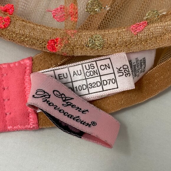 Agent Provocateur Brie Pink Demi Bra 32D - Picture 8 of 9